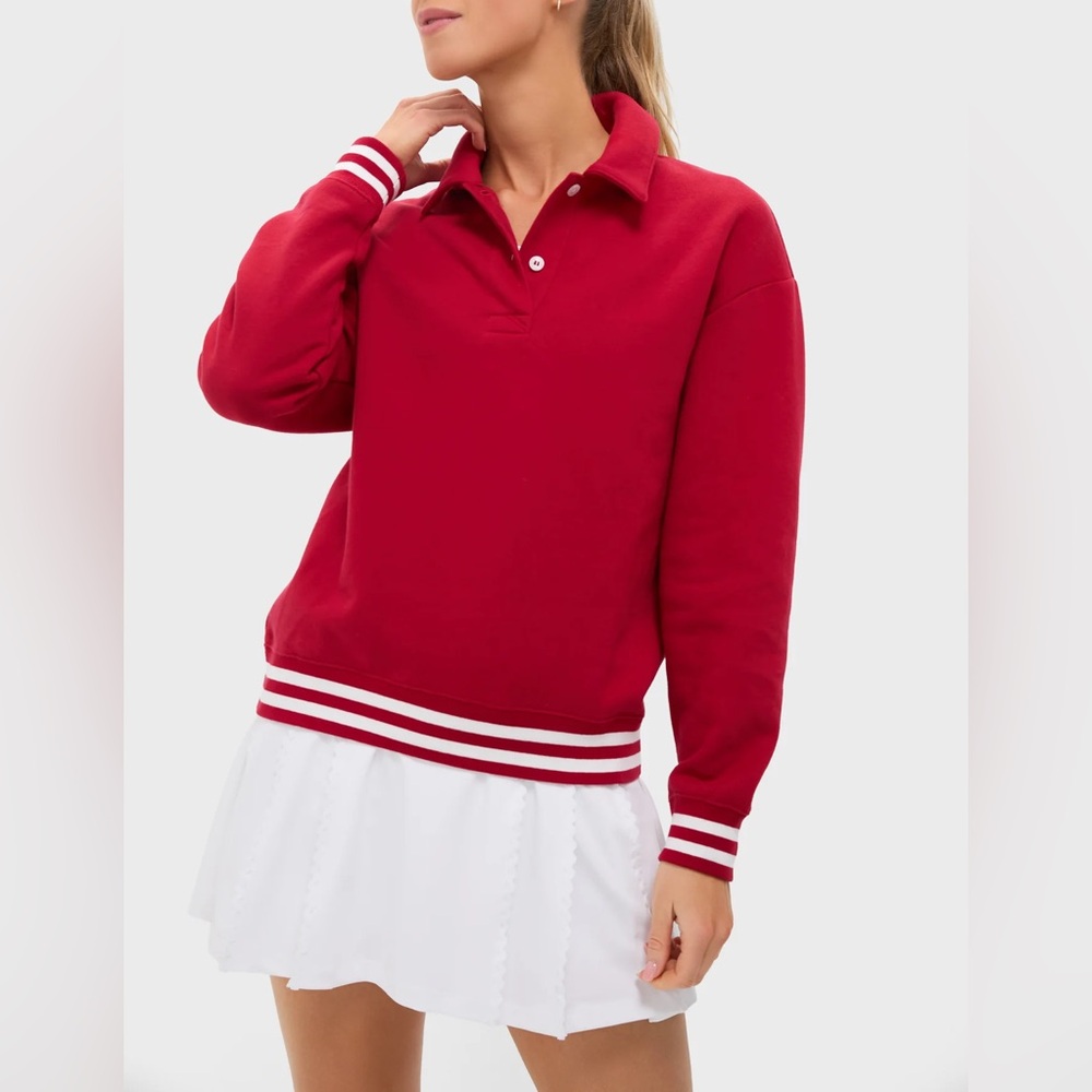 Tuckernuck Red 100% Cotton Perry Pullover